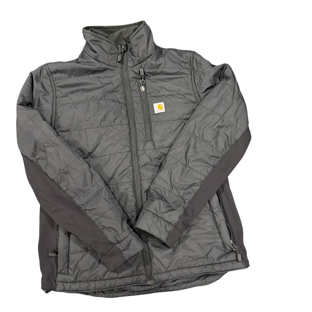 Carhartt Rugged Flex Puffer Jacket Womens Small Black Insulated Windproof